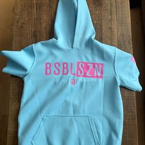 Baseball Lifestyle 101 BSBLSZN Kids Light Blue short sleeve Hoodie